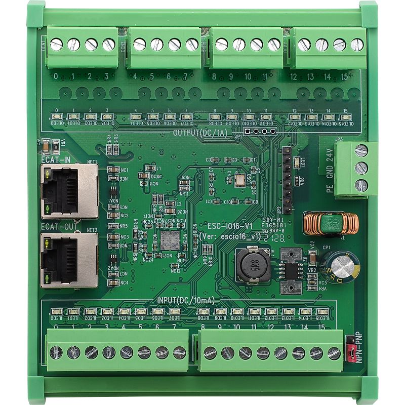 Ethercat 16- punkta inntak\/16- punktaútgang (transistor) IO mát