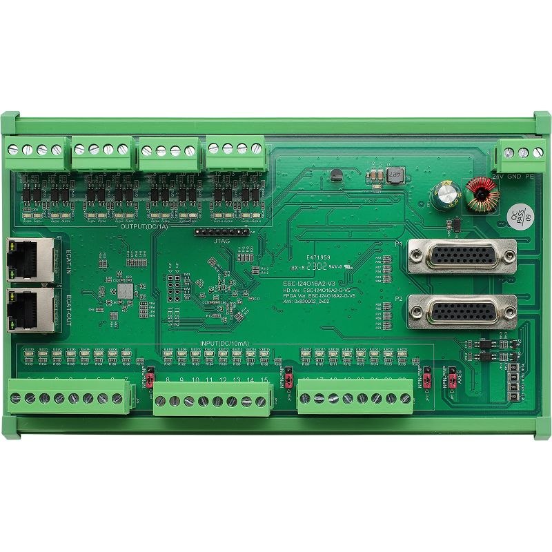 Ethercat 24- punkta inntak\/16- punktaútgang (transistor) tvíhliða stýring IO hreyfing eining